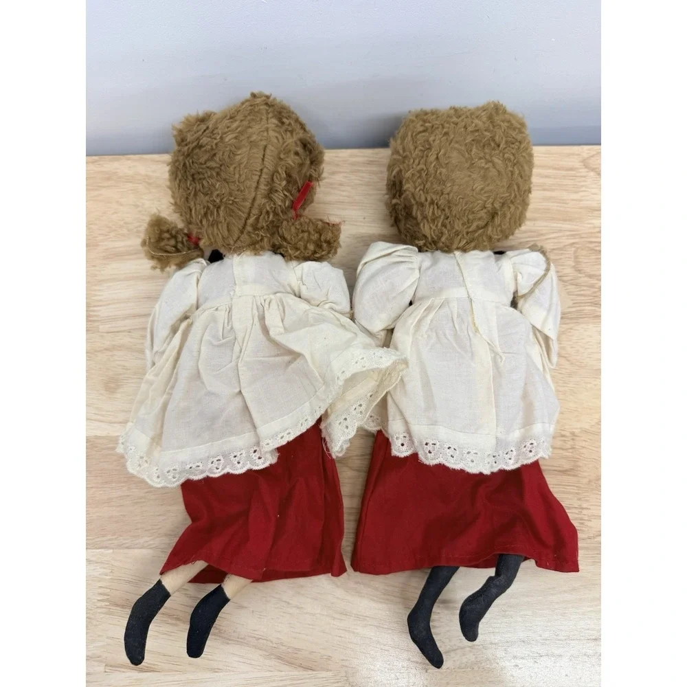 Joe Spencer Gathered Traditions Primitive Caroler Dolls Harmony & Harper Pair #6